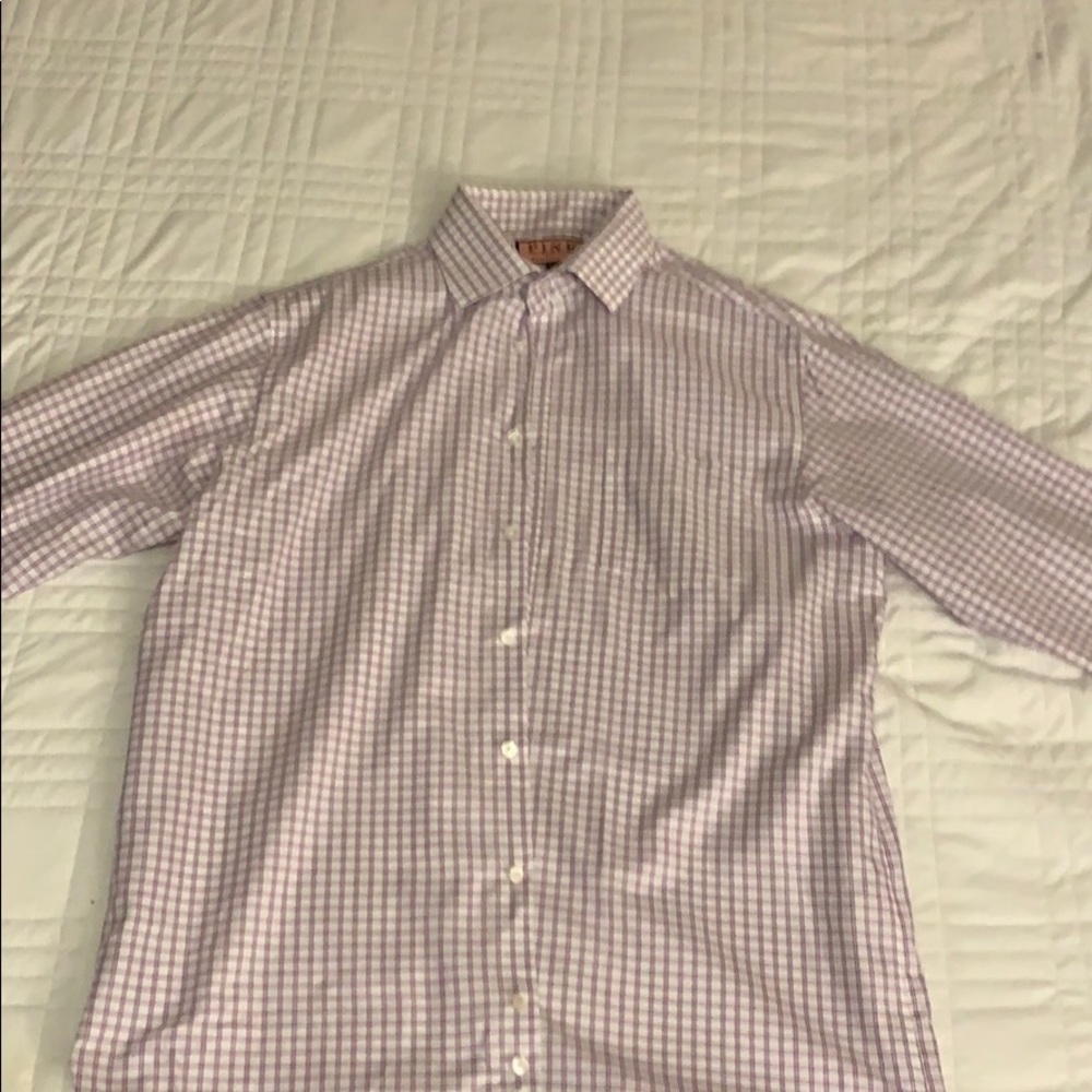 Pink gingham dress shirt